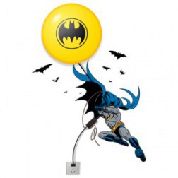 Batman Removable Wall Paper Stickers LED Lamp