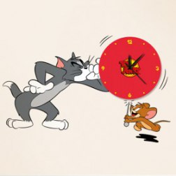 Tom&Jerry Removable Wall Paper Stickers 3D Clock