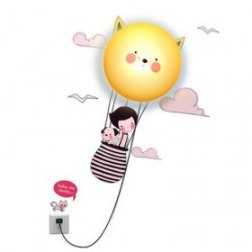 Removable Wall Stickers 3D Departure Lamp For Kid's Room
