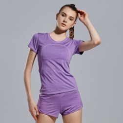 Women's Stretchy Running Sports Short Sleeve T-shirt