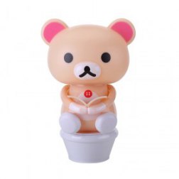 Bear On The Toliet Rechargeable Night Light