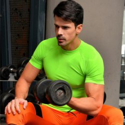 Men's Compression  Tight Breathable Gym T-shirt