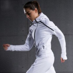 Women's Gym Zip Up Quick Dry Hooded Jacket