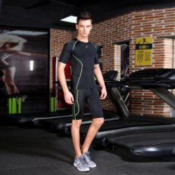 Men's Compression Base Layer Tight T-shirt and Shorts Set