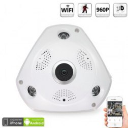 960P 1.3 Megapixel HD Panoramic Wireles IP Camera With 360 Degrees Fish-eye Lens And 10m/30ft Night Vision VR Camera