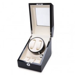 Automatic Wood Watch Winder 5 Speed Modes with 3 Storages