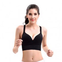 Seamless Push Up Racerback Fitness Sport Bra