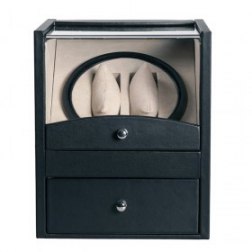 Leather Dual Automatic Watch Winder With Drawer
