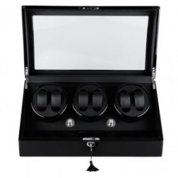 Watch Winder With Black Leather Interior
