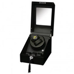 Double Automatic Wood Watch Winder with 3 storages