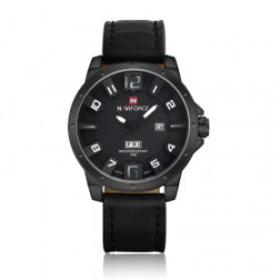 Military Analog Quartz Leather Strap Mens Watch