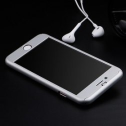 White Color 360 Degree Full Cover Case For iPhone 6 Cases 6s 7 Plus 5S 5 With Tempered Glass For iPhone 7 Case 6 Plus Phone Case Capa Coque