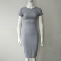 Elegant Ladies Sexy Solid Color Short Sleeve Office Dress