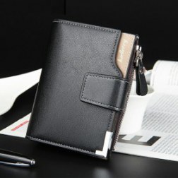 Men PU Short Folding Wallet