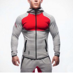 Men's Zip Up Sport Hooded Jacket
