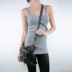 Skull Rocker Leather Holster and Hip Bag