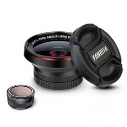 Fisheye Lens plus 0.6X Super Wide Angle Lens plus Macro Lens ,Detachable Clamps, iPhone Camera Lens for iPhone