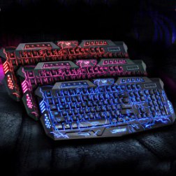 3-Colors Switch Backlit Multimedia Gaming Keyboard