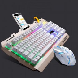 Metal USB Light Wired Backlit Gaming Computer Keyboard