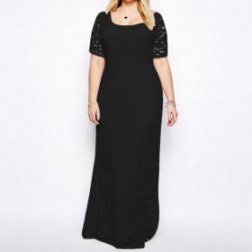Plus size all lace dress