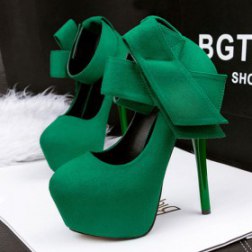 Pointed Bow High Heels