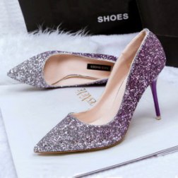 Paint Pointed Shallow Mouth Stilettos