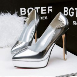 Paint Diamond Point Light Mouth Stilettos