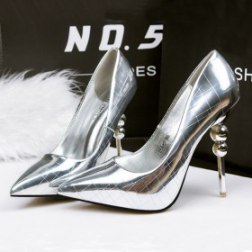 Metal Mirror Sexy High-Heeled Shoes