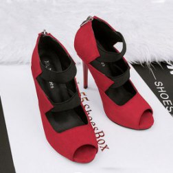 Ultra Suede With Single Fish Mouth Shoes