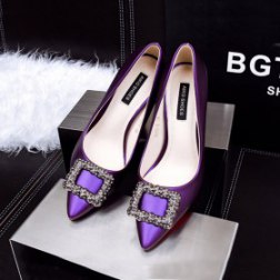 Hollow Out Bowknot Suede High Heels