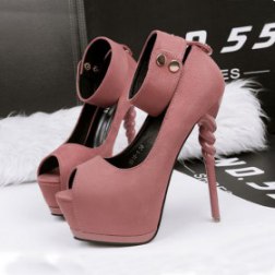 With High Waterproof Nightclub High-Heeled Shoes