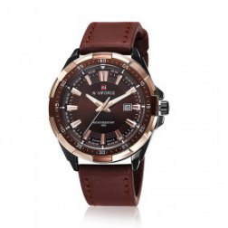 Mens Watches Fashion Leisure Sports Leather Strap Wrist Watch