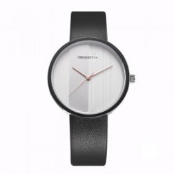 Mens Leather Quartz Wrist Brief Watch