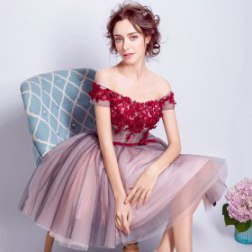 Strapless Purple Cocktail Dress