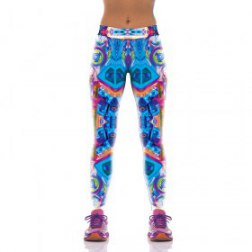 Abstract Summer Yoga Pants