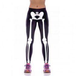 Yoga Entrenamiento Mallas Blanco Esqueleto