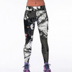Leopard head digital printing yoga pants
