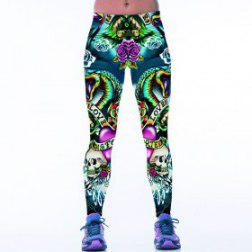 Hand-painted yoga pants