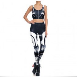 Black and White Armor Legging And Top