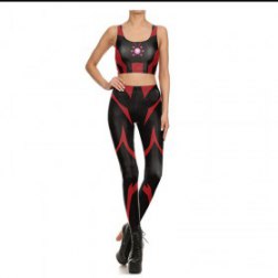 Printing Fashion Suits Stretch Legging And Tops