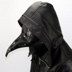Steampunk PU Leather Black Bubonic Plague Doctor Masks