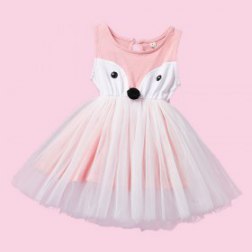 Cartoon Fox sleeveless Princess Dress