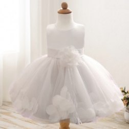 Girl Tutu Flower Petals Bow Dress for Toddler Girl