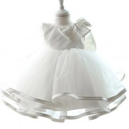 Girl Toddler and Baby Tulle Lace Bowknot Formal Prom Dress