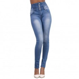 Women's High  Wash Stretch Denim Skinny Jean