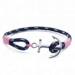 Tom Hope Silver & Pink Anchor Bracelet
