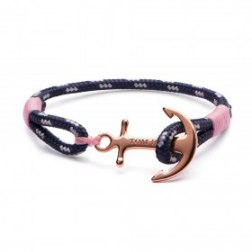 Tom Hope Rose Gold & Pink Anchor Bracelet