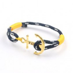 Faith Gold & Yellow Anchor Bracelet