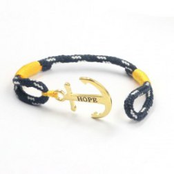 Hope Gold & Yellow Anchor Bracelet