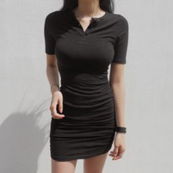 Women's Casual Short Sleeve  T-shirt Dress